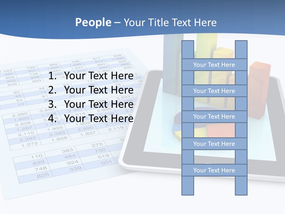 Blue Wireless Progress PowerPoint Template