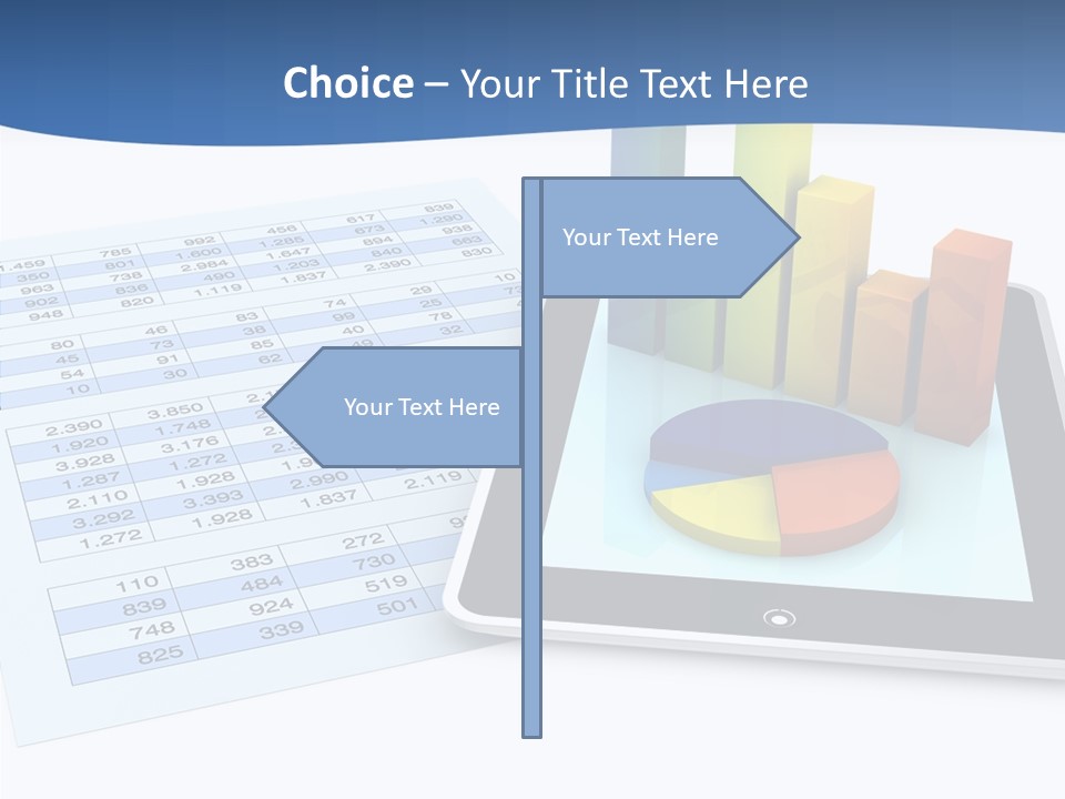 Blue Wireless Progress PowerPoint Template