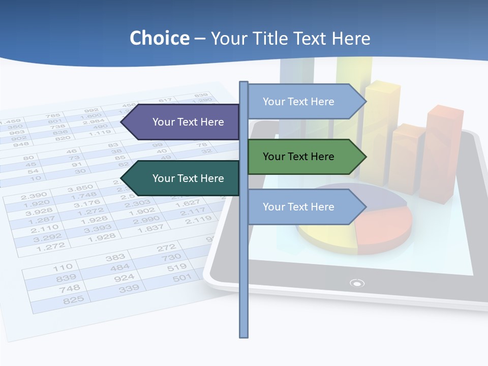 Blue Wireless Progress PowerPoint Template