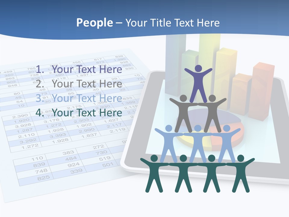 Blue Wireless Progress PowerPoint Template