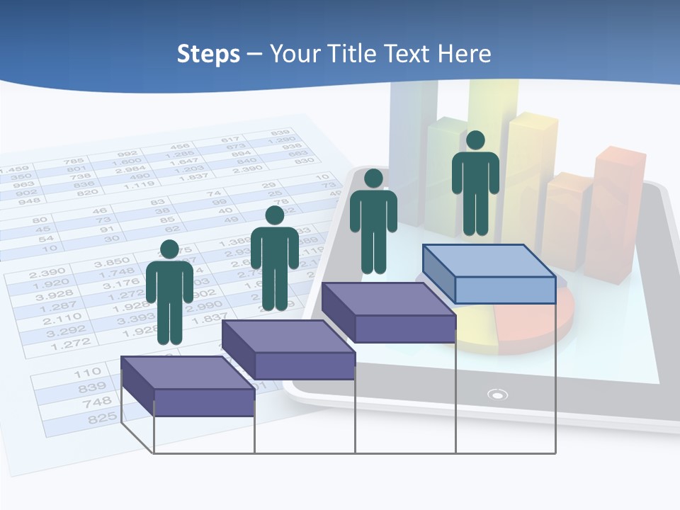 Blue Wireless Progress PowerPoint Template