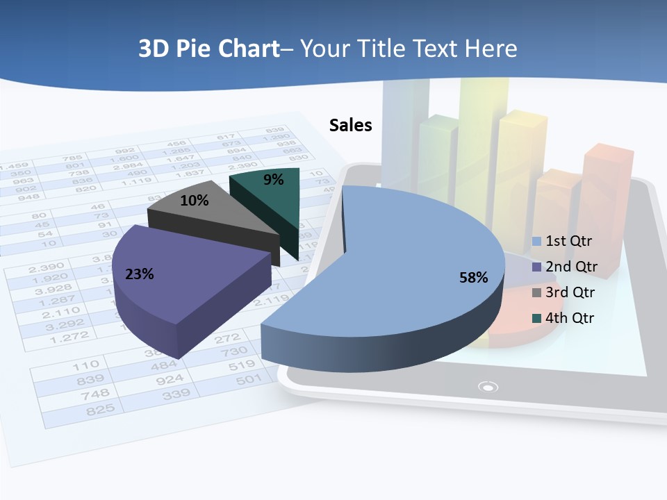 Blue Wireless Progress PowerPoint Template