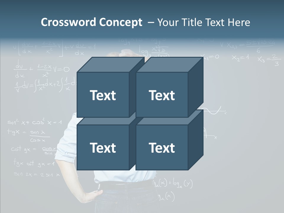 Work Standing Math PowerPoint Template