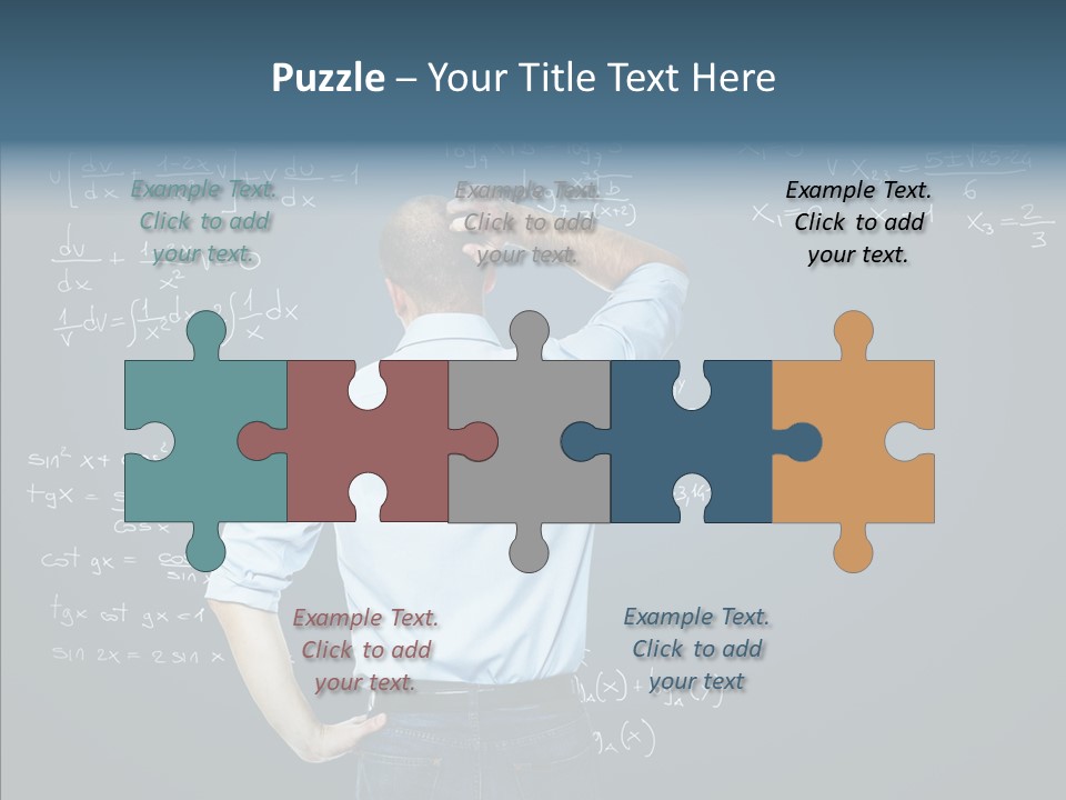 Work Standing Math PowerPoint Template