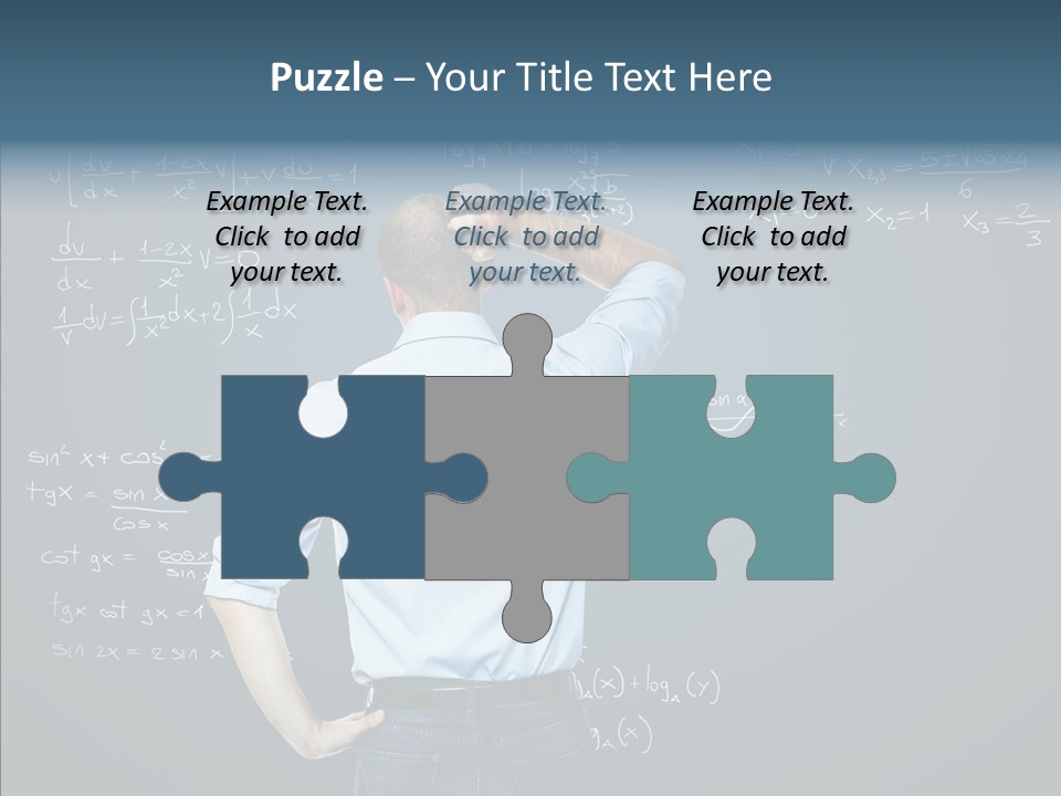 Work Standing Math PowerPoint Template
