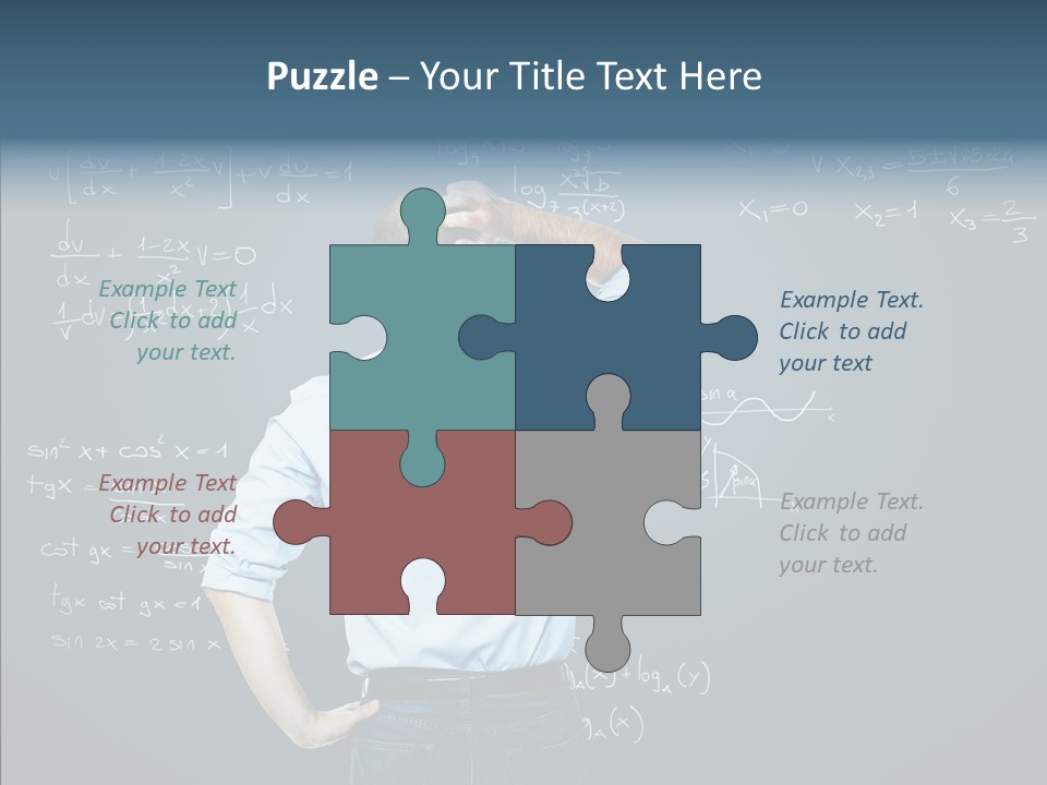 Work Standing Math PowerPoint Template