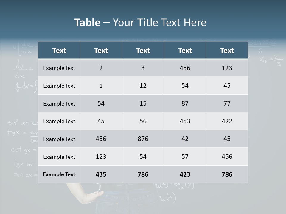 Work Standing Math PowerPoint Template