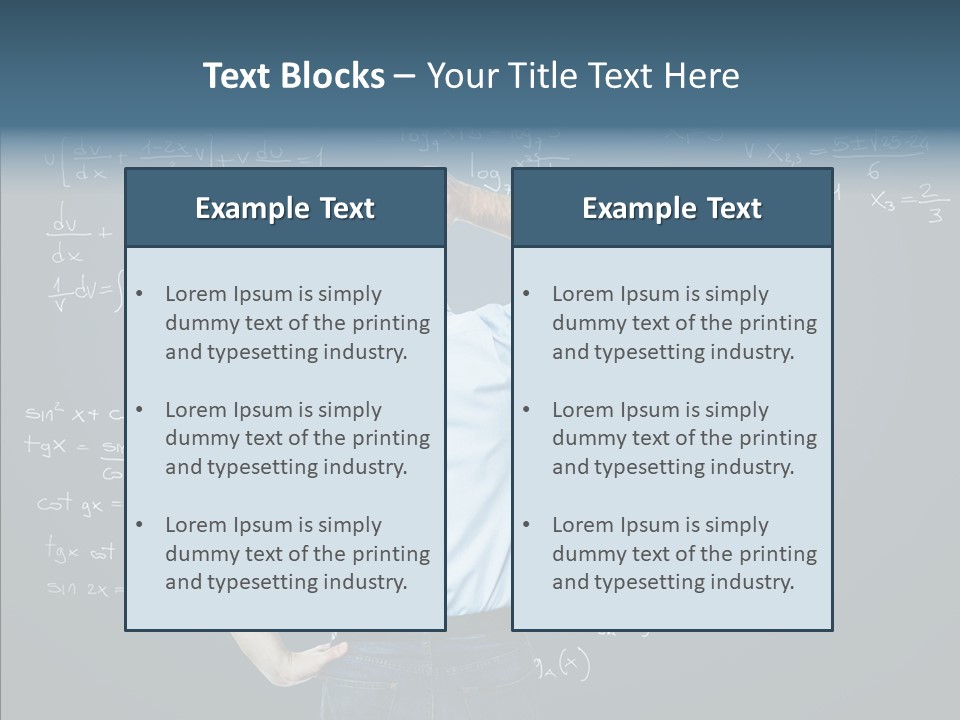 Work Standing Math PowerPoint Template