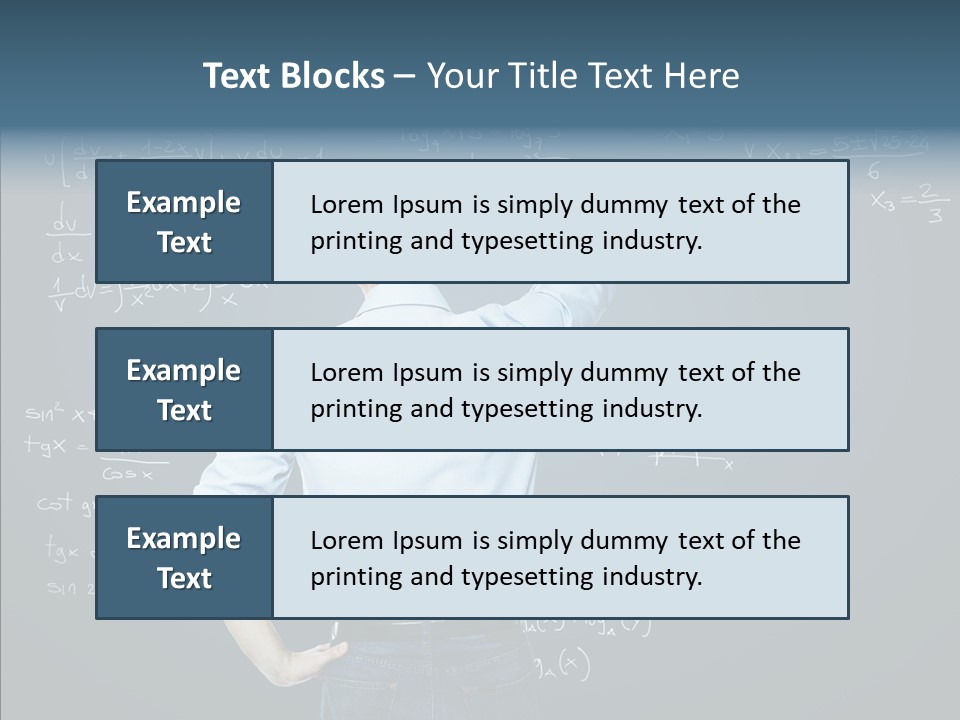 Work Standing Math PowerPoint Template
