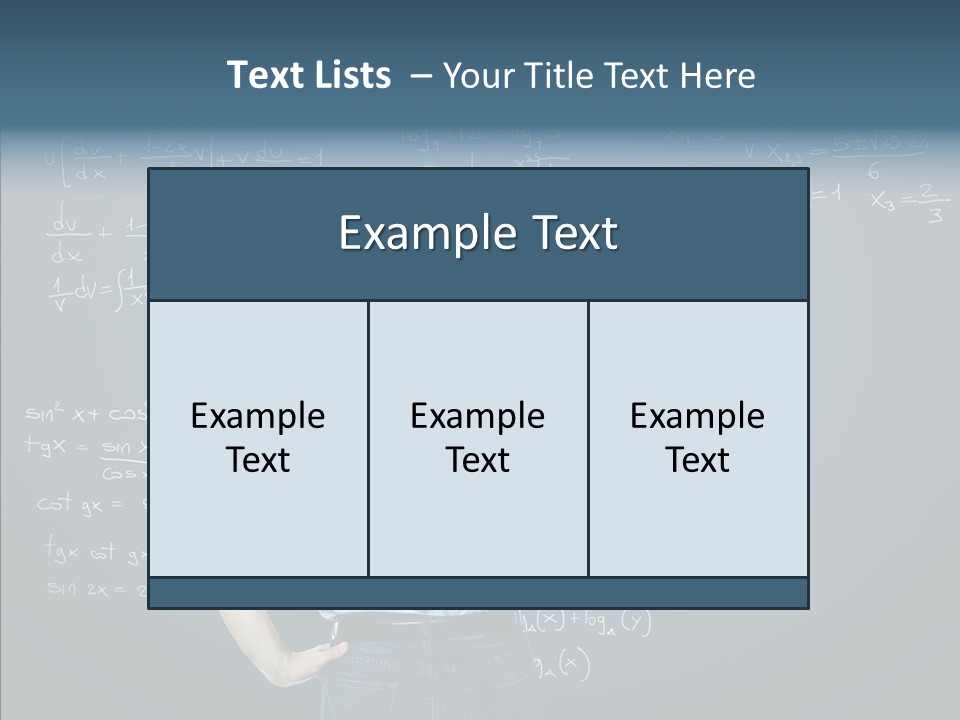 Work Standing Math PowerPoint Template