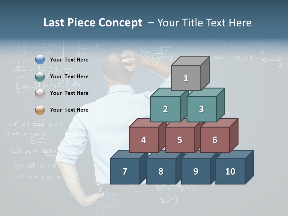 Work Standing Math PowerPoint Template
