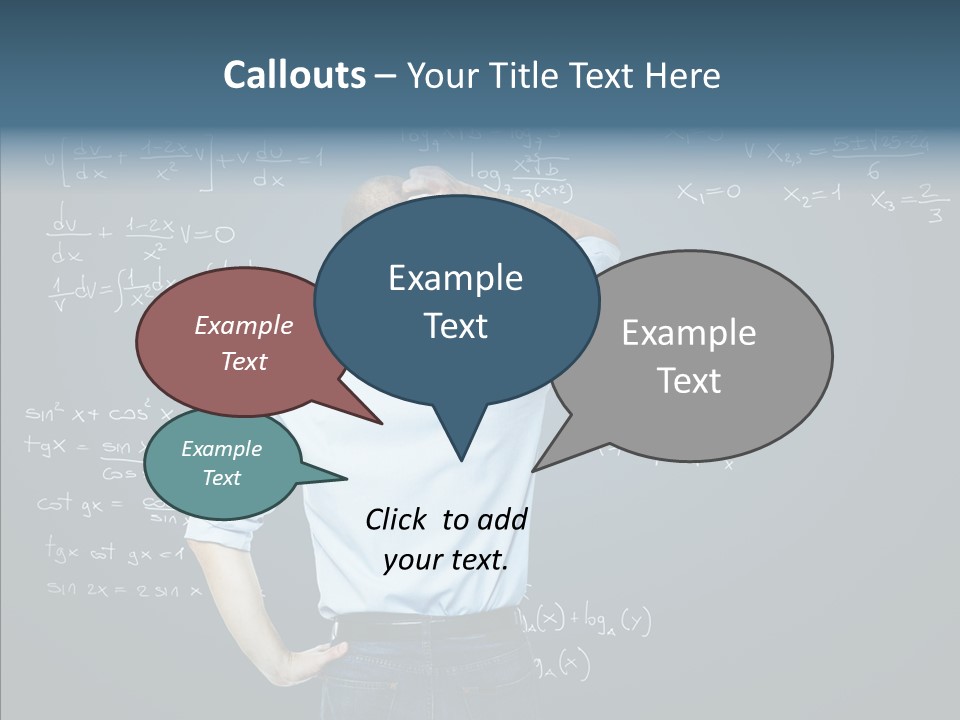 Work Standing Math PowerPoint Template