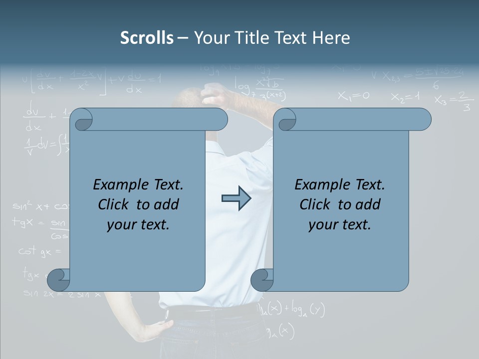 Work Standing Math PowerPoint Template