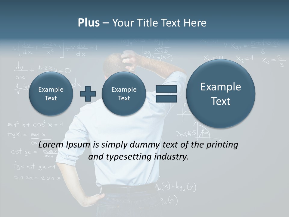 Work Standing Math PowerPoint Template