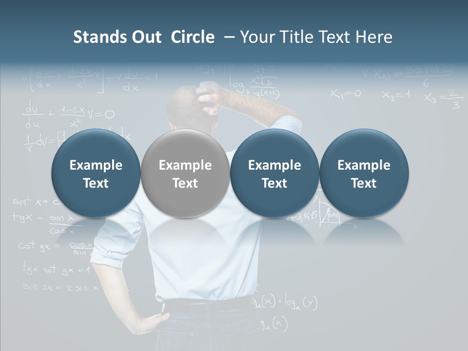 Work Standing Math PowerPoint Template