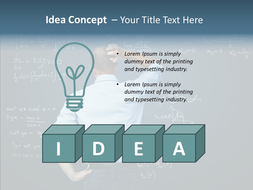 Work Standing Math PowerPoint Template