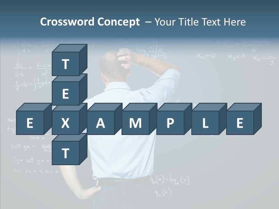 Work Standing Math PowerPoint Template