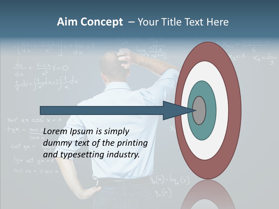 Work Standing Math PowerPoint Template