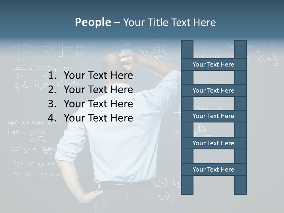Work Standing Math PowerPoint Template