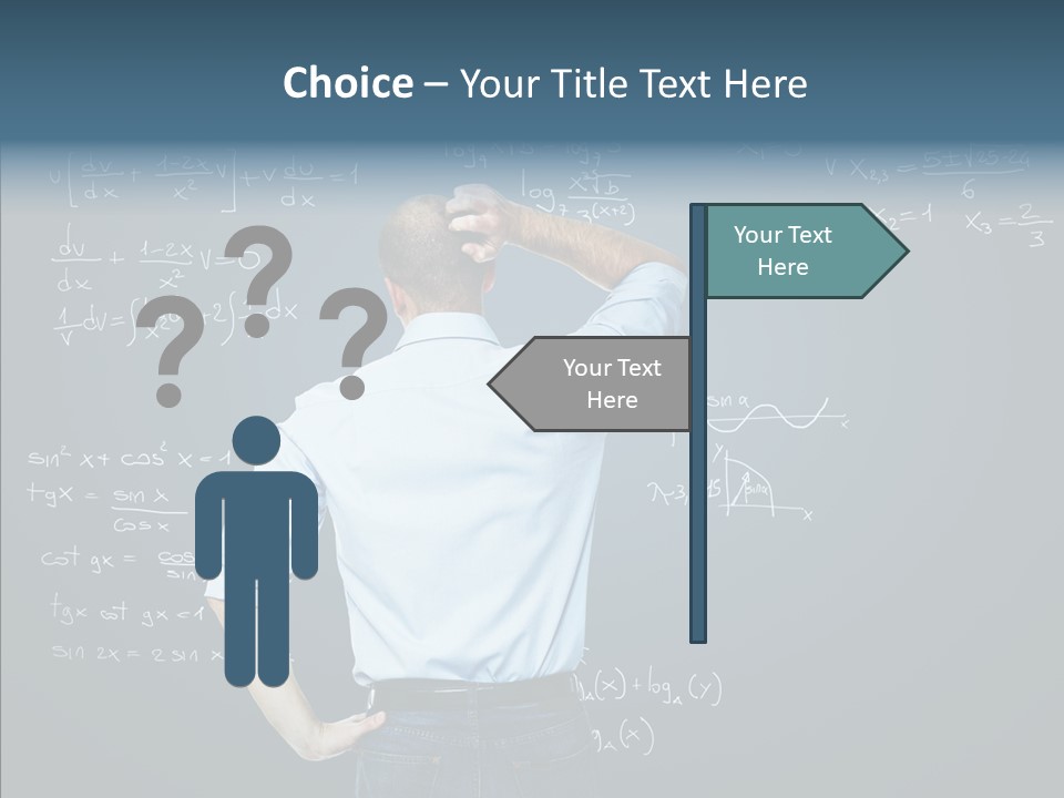 Work Standing Math PowerPoint Template