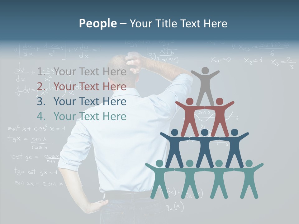 Work Standing Math PowerPoint Template