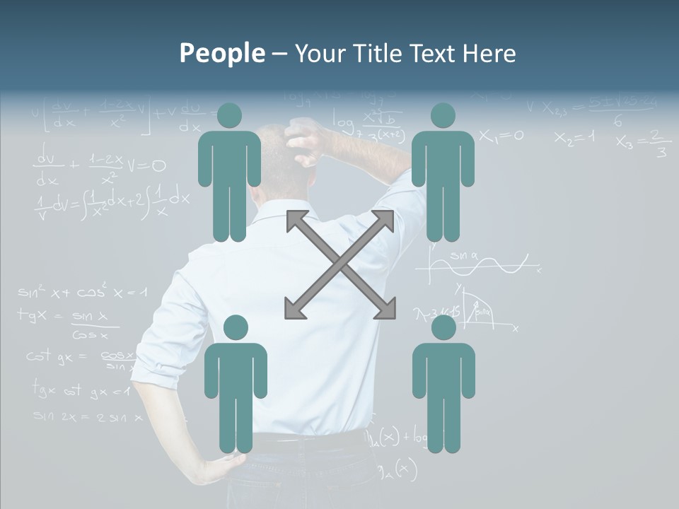 Work Standing Math PowerPoint Template