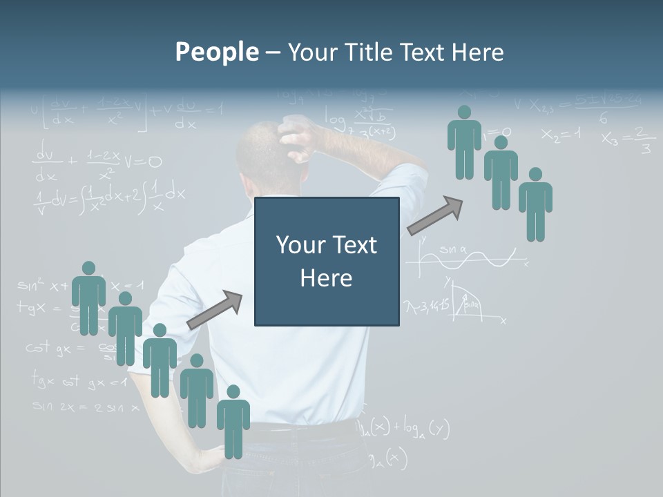 Work Standing Math PowerPoint Template