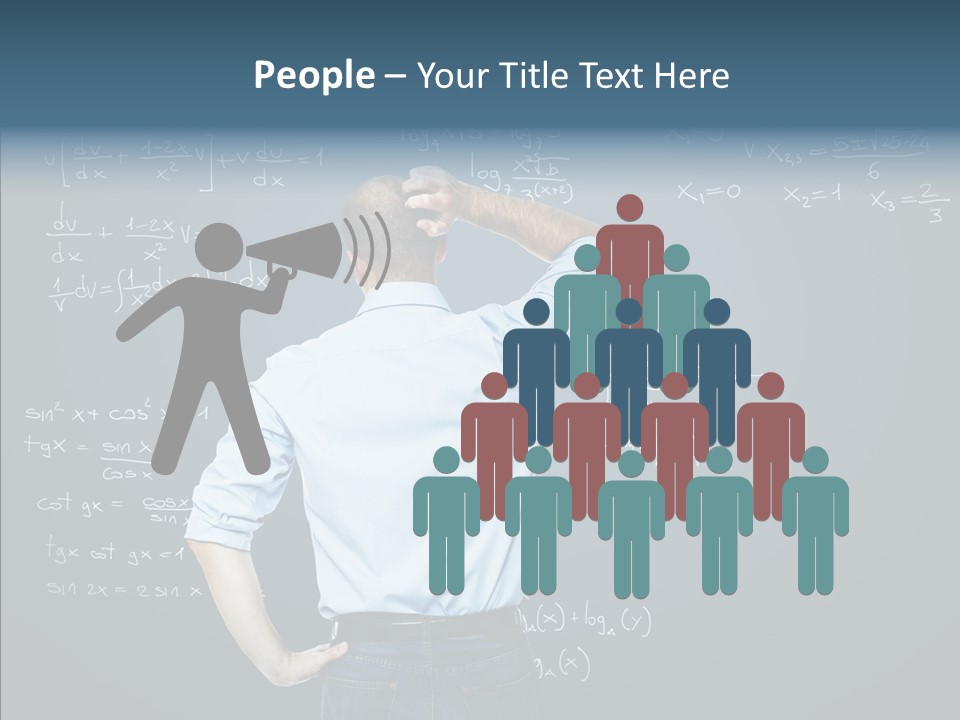 Work Standing Math PowerPoint Template