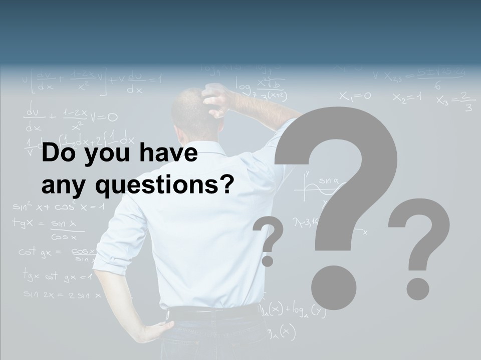 Work Standing Math PowerPoint Template