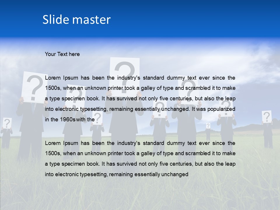 Stand Suit Grass PowerPoint Template