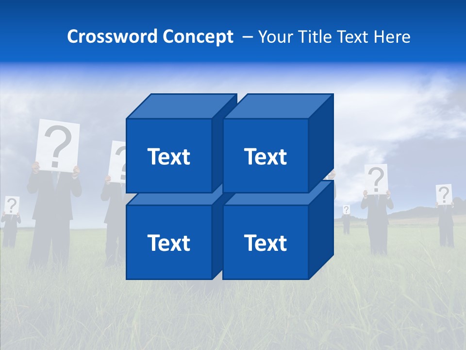 Stand Suit Grass PowerPoint Template