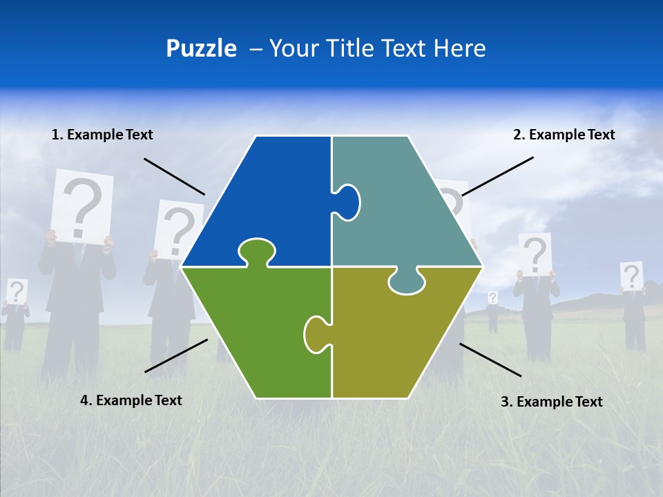 Stand Suit Grass PowerPoint Template