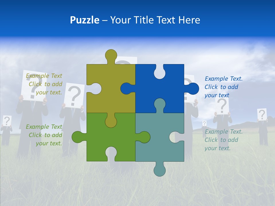 Stand Suit Grass PowerPoint Template