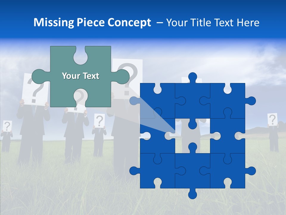 Stand Suit Grass PowerPoint Template