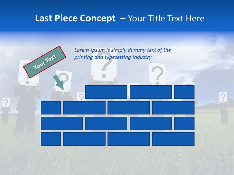 Stand Suit Grass PowerPoint Template