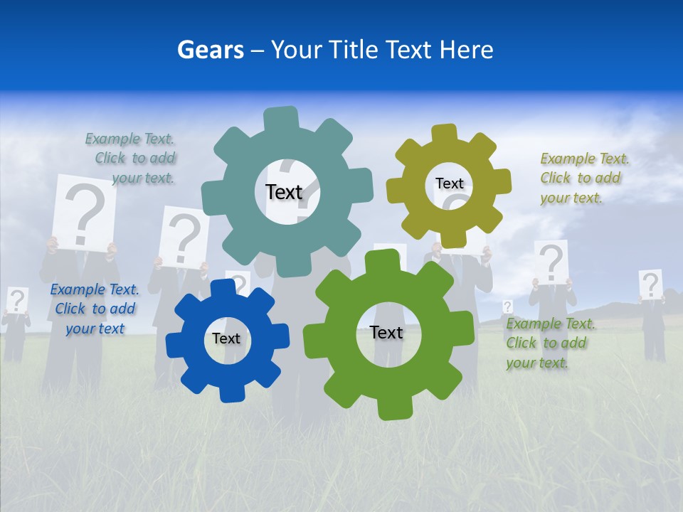 Stand Suit Grass PowerPoint Template