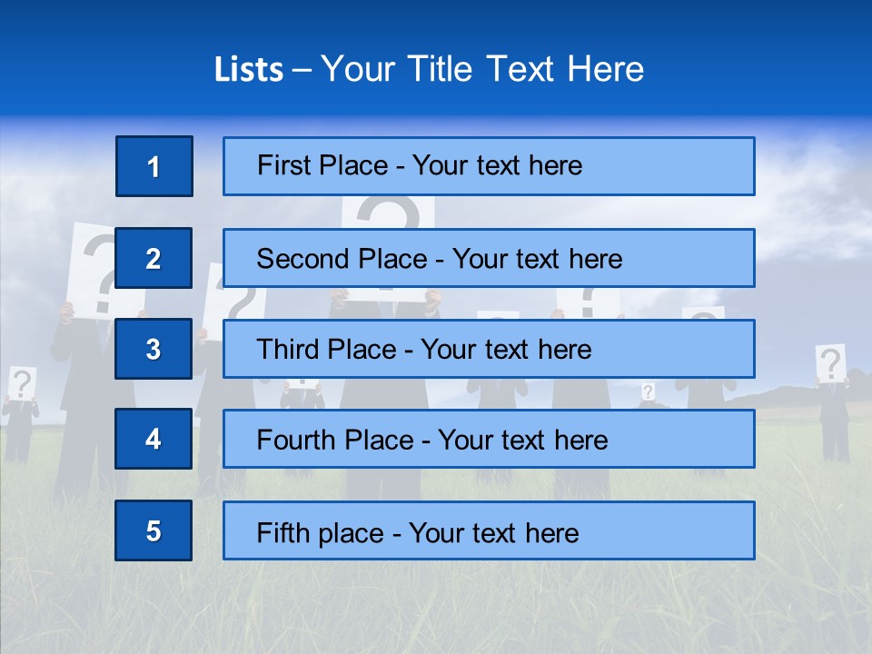Stand Suit Grass PowerPoint Template