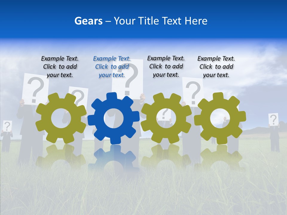 Stand Suit Grass PowerPoint Template