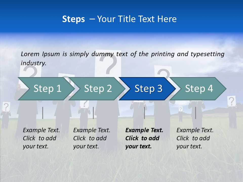 Stand Suit Grass PowerPoint Template