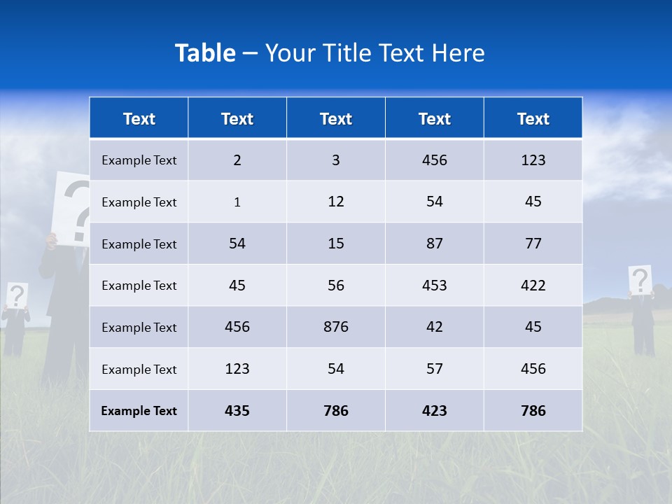 Stand Suit Grass PowerPoint Template