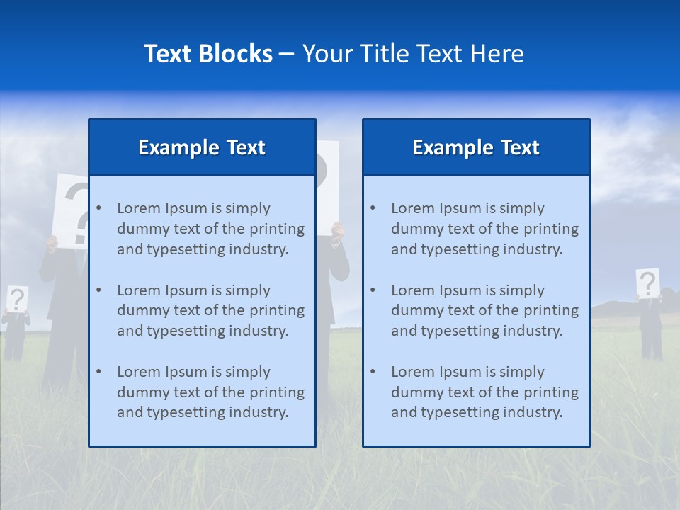 Stand Suit Grass PowerPoint Template