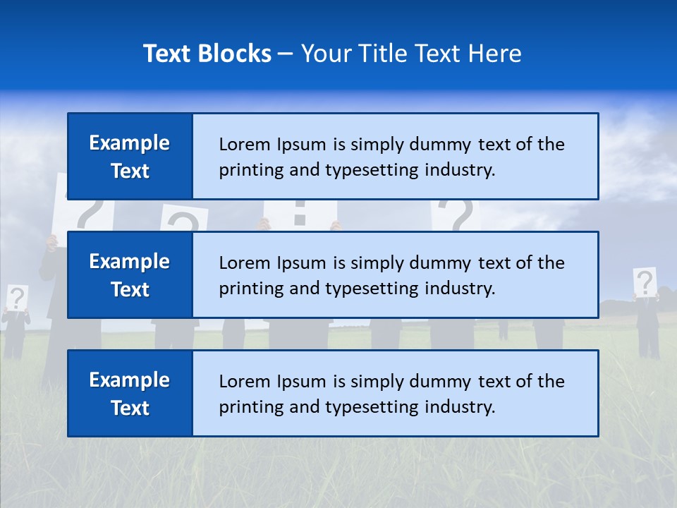 Stand Suit Grass PowerPoint Template