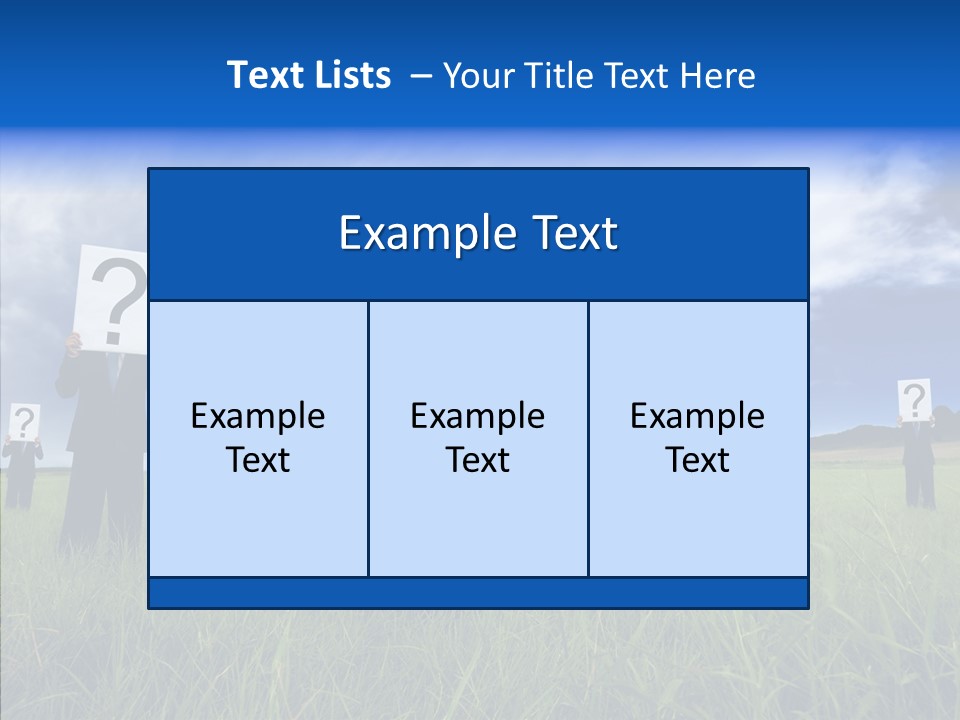 Stand Suit Grass PowerPoint Template