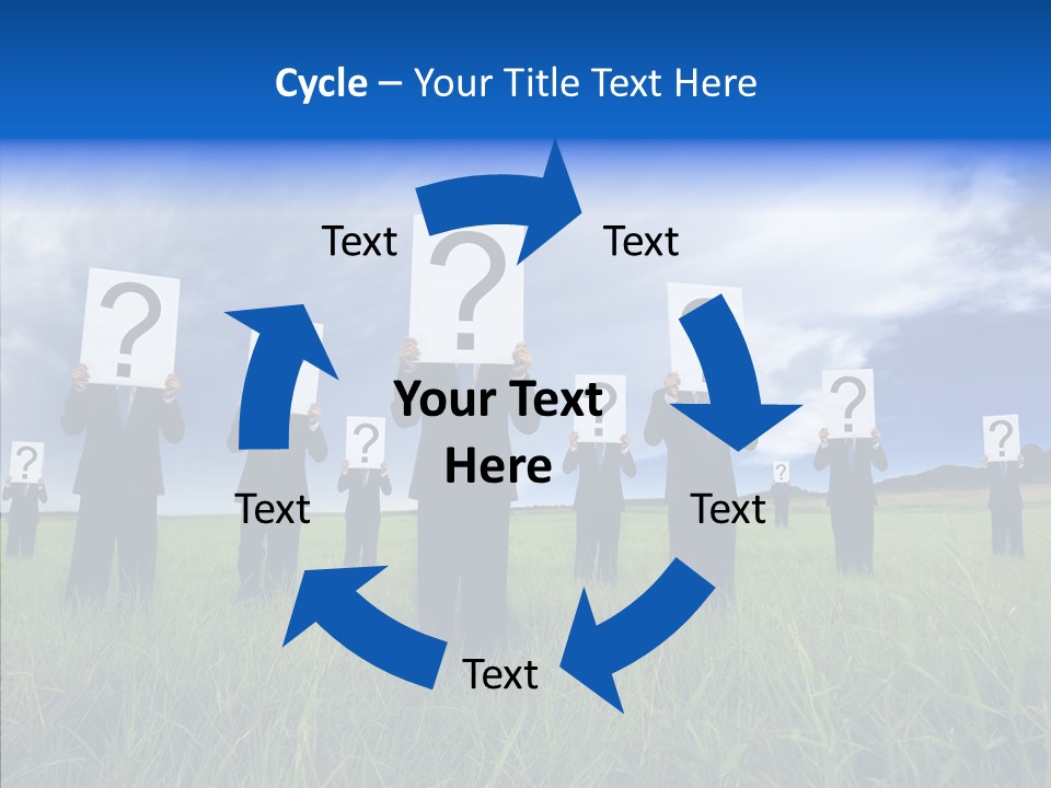 Stand Suit Grass PowerPoint Template