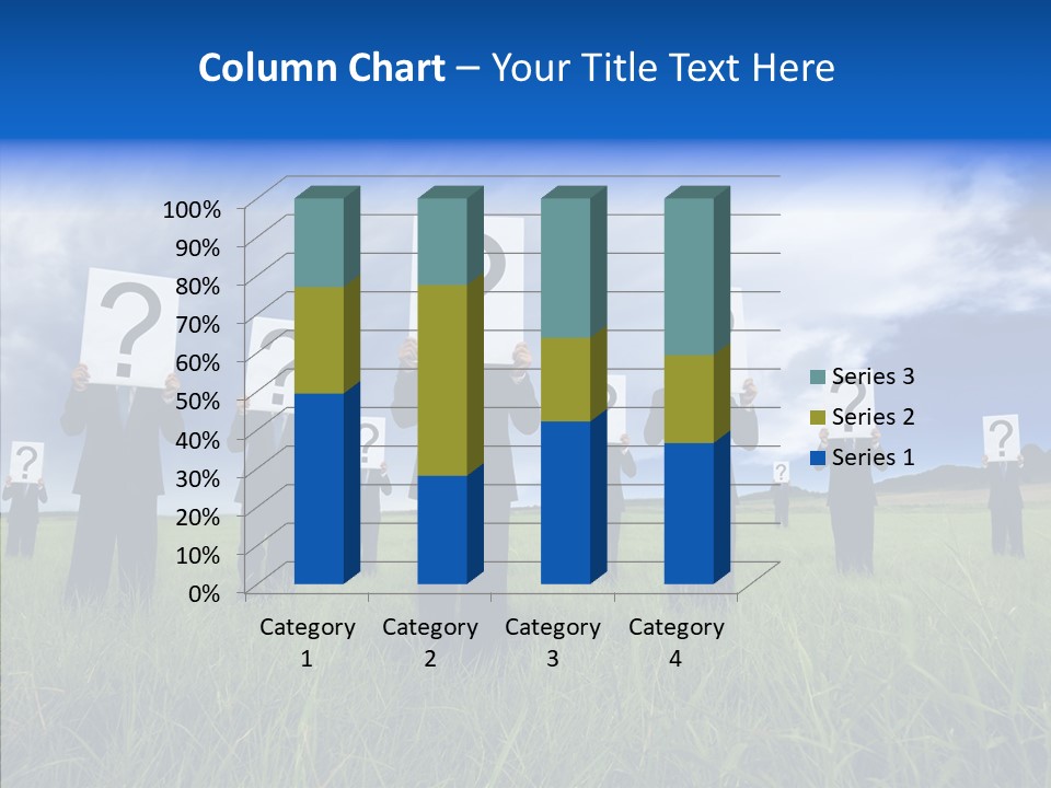 Stand Suit Grass PowerPoint Template