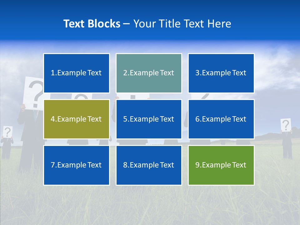 Stand Suit Grass PowerPoint Template