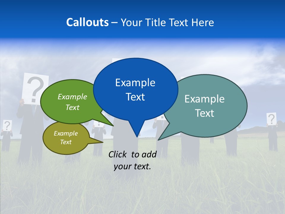 Stand Suit Grass PowerPoint Template