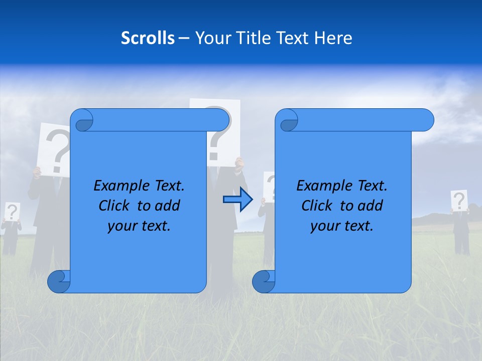 Stand Suit Grass PowerPoint Template