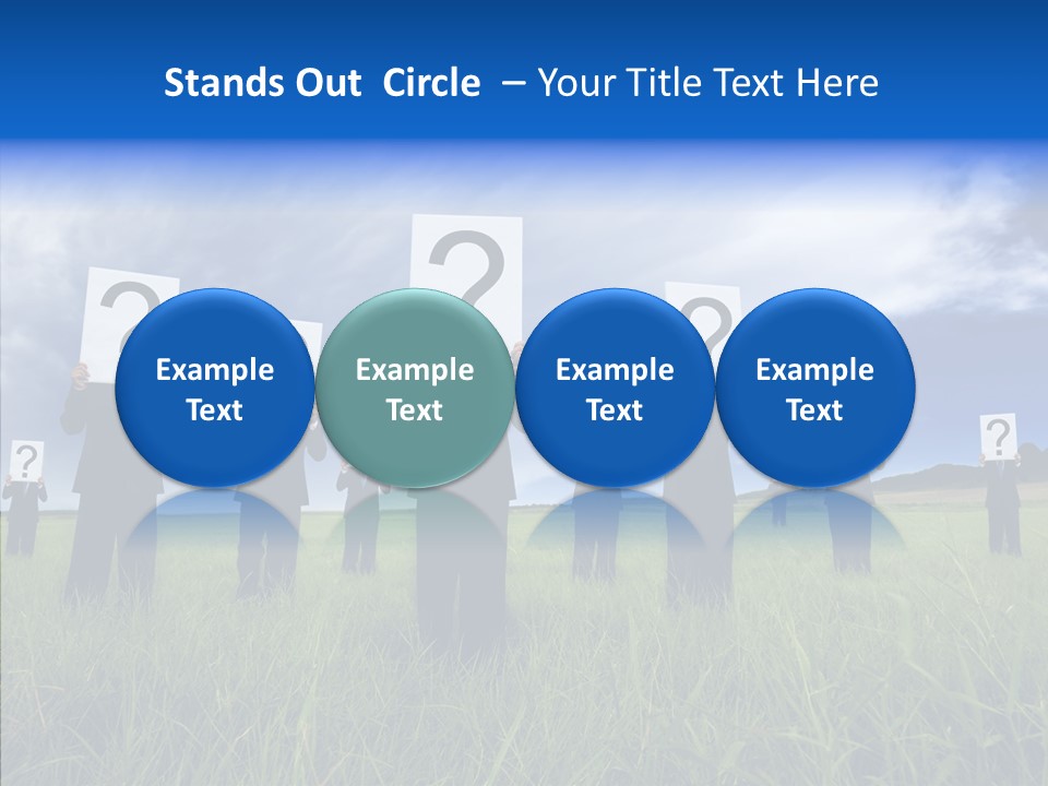 Stand Suit Grass PowerPoint Template
