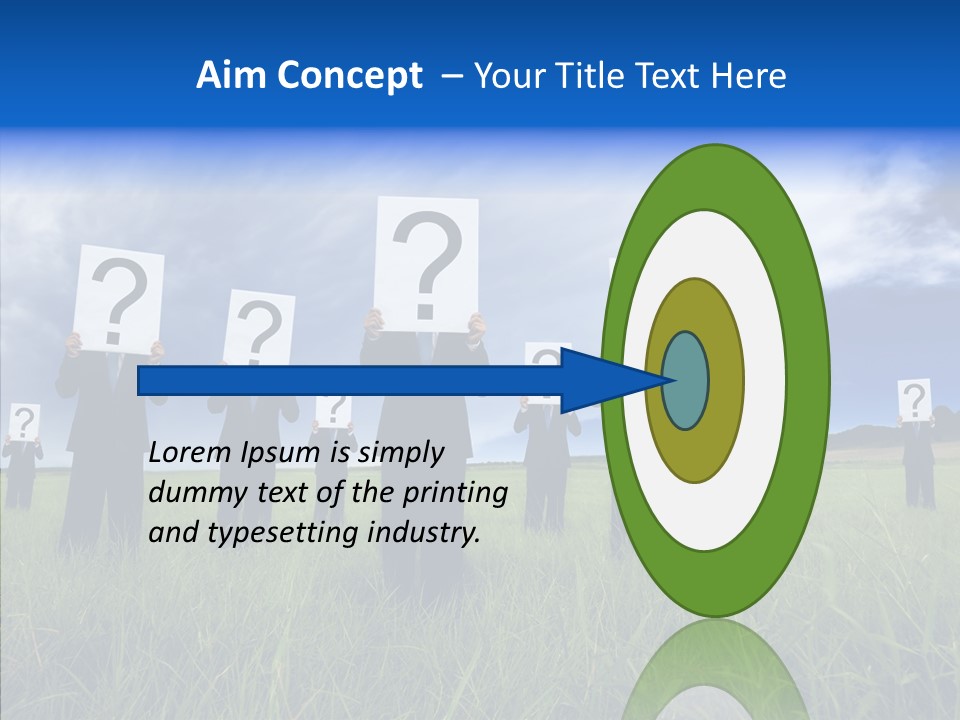 Stand Suit Grass PowerPoint Template